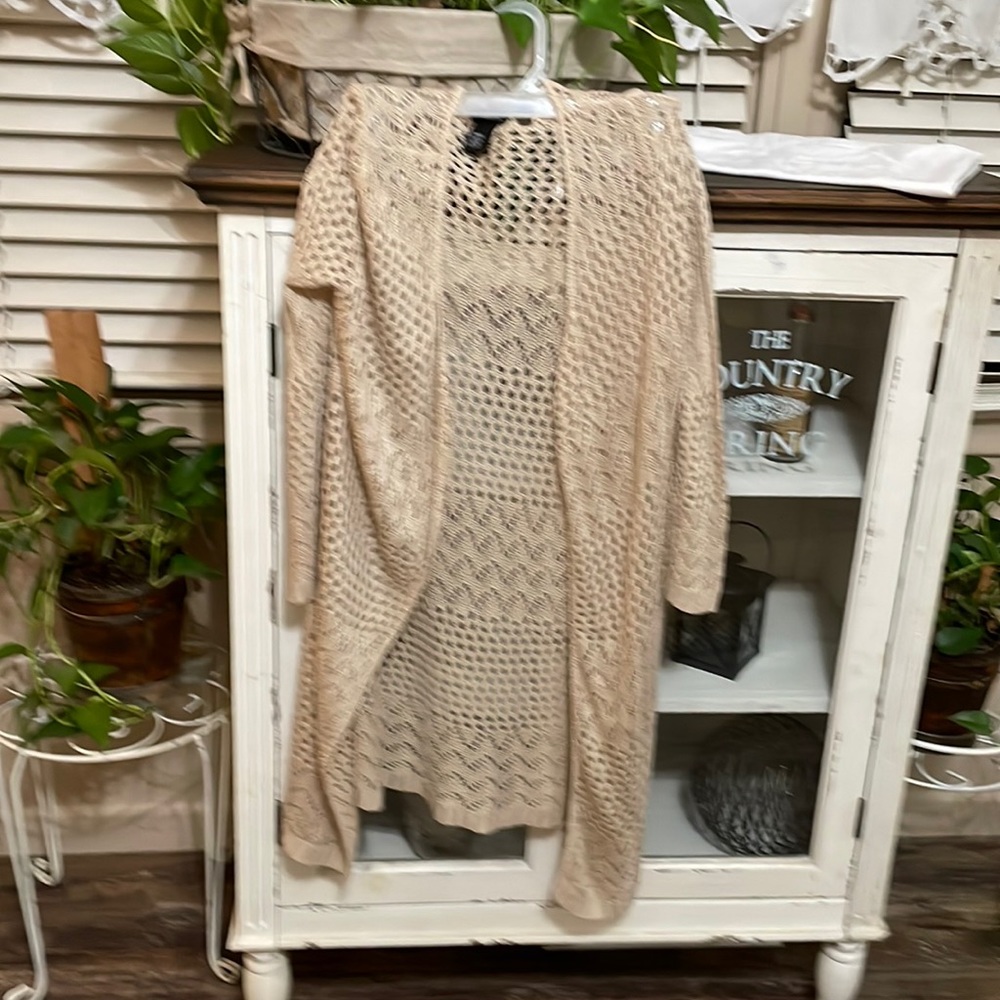 RUE21 SMALL TAN CARDIGAN/SWEATER GENTLY USED SOFT